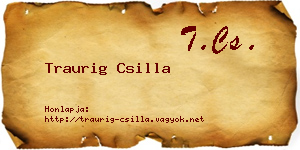 Traurig Csilla névjegykártya